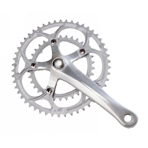 Compact crankset, for 9-speed, 170 mm aluminium crank, interchangeable steel chainrings 34/50 t., bolt circle 110 mm, jis, - 1