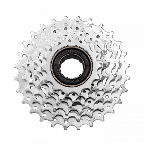 Silver steel 6s x 14/24t threaded freehub - 1