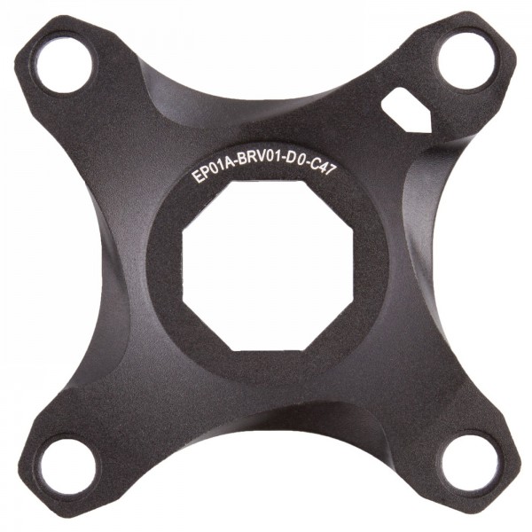 Spider, for brose system, for chainline 45 mm, aluminium, for chain guard, black anodised, on euro hole card - 1