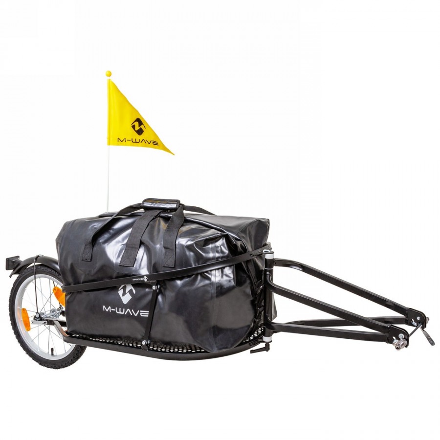 Luggage bike trailer stalwart single 40 m-wave, single track, black, steel, max. recommended load: 27 kg, incl. - 1