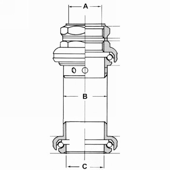 Halbintegriertes Steuersatz zs44/44 t c m-wave, 1,1/8', Aluminium, schwarz, Industrielager 41,8 mm x 45°, Kegel 30,0 mm, ek - 3