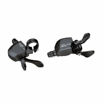 Comando cambio mtb a sinistra 3v in alluminio nero per shimano/sunrac - 1 - Comandi - 8005586808592