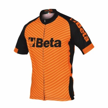 Orange regular fit summer cycling jersey size m - 1