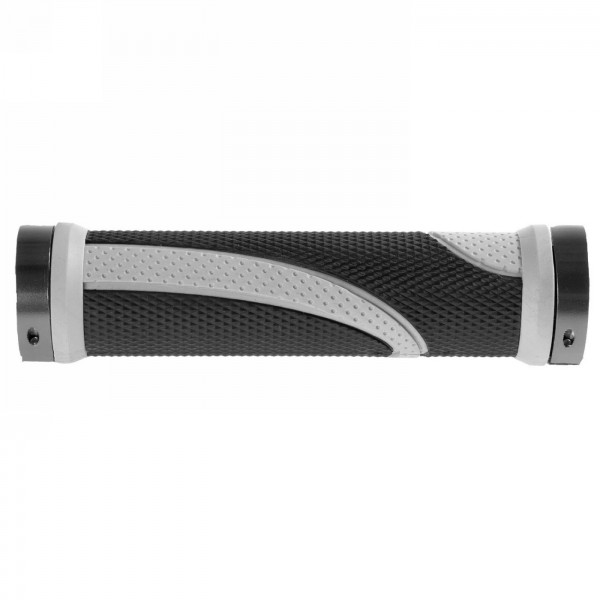 Par de puños de tornillo Cloud Slick Fix 2, 131 mm, negro/gris con doble fijación de tornillo en aluminio (negro), en pareja en 