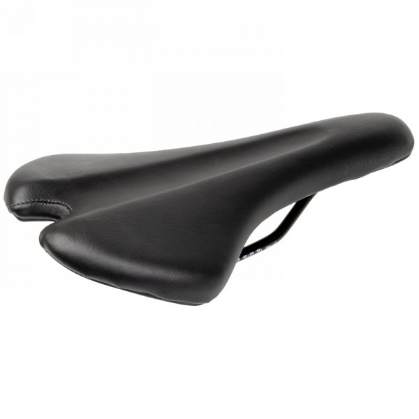 Saddle, ventura asa r1, 280 mm x 142 mm, black, black steel frame, mv - 1