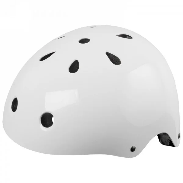 Helm für freestyle - skating - bmx - outdoor, launch, design: glänzend weiß, größe m 54 - 58 cm, mit ringsystem, box - 1