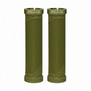 Hilt 30mm lockring grips olive green with aluminum collar - 1