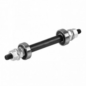 5/16 140mm front hub axle with bearings and nuts - 1