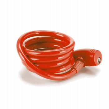 Candado espiral nf 12x1500 mm rojo - 1