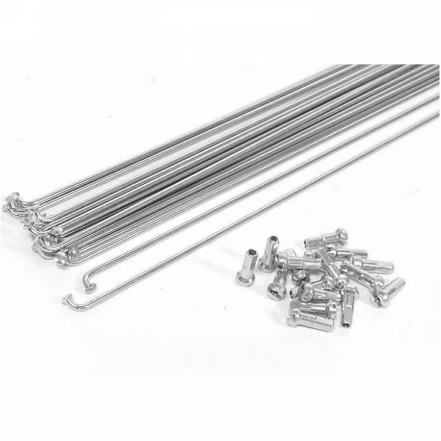 Spokes 295 x 2mm with galvanized nipples 10pcs - 1