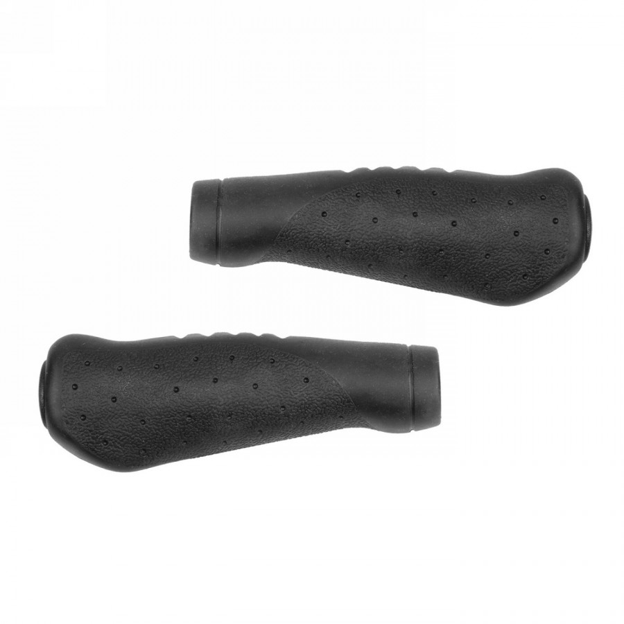 Pair of ergonomic comfort grips, anatomical shape, 131 mm, black, mv - 1