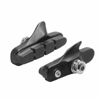 Coppia pattini freno 55mm compatibili shimano nero - 1 - Pattini - 