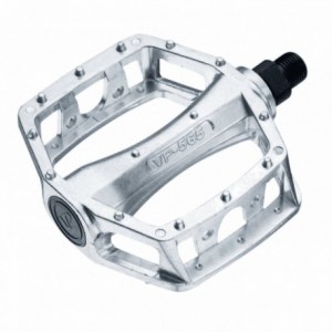 Coppia pedali bmx corpo alluminio tasselli antiscivolo filetto 1/2" neri - 1 - Pedali - 