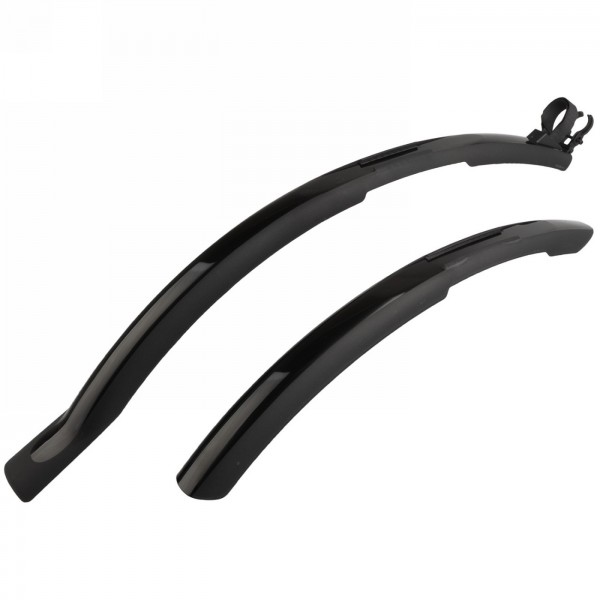 Mudguard set '26-28 'universal, vr +hr, plastic, lateral reinforcement, variable plug-in fastening, suitable for v-u. - 1