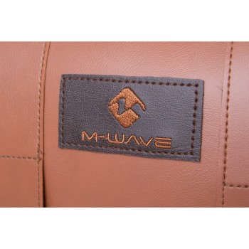 Carrier bag, m-wave 'amsterdam double l', imitation leather, brown, total width approx. 25 cm, 2 pockets: 27.5 x 33.5 x 9 cm eac