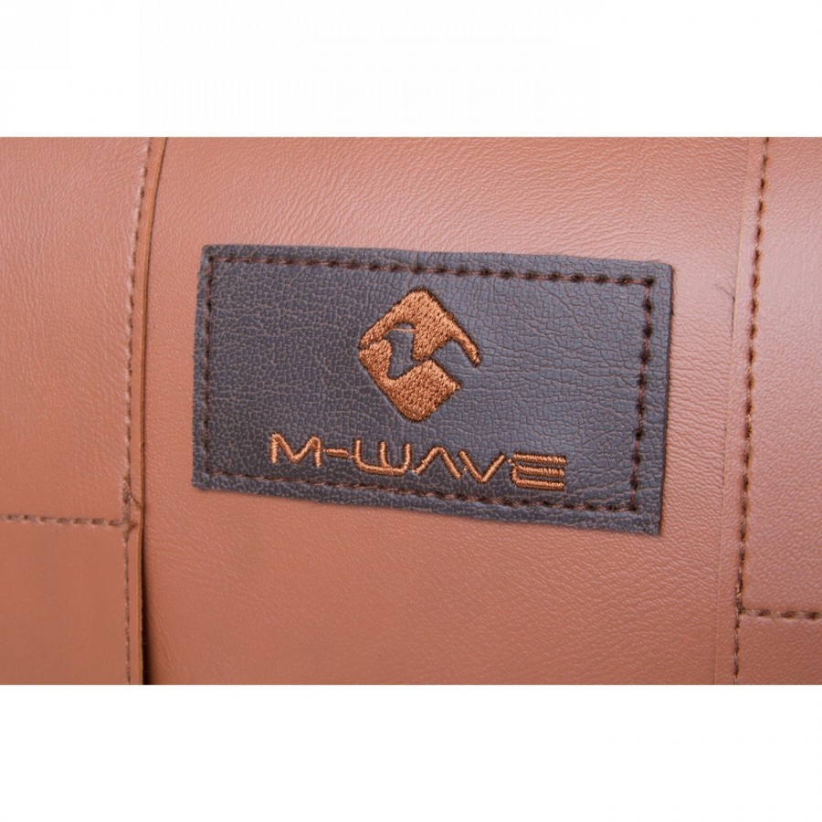 Carrier bag, m-wave 'amsterdam double l', imitation leather, brown, total width approx. 25 cm, 2 pockets: 27.5 x 33.5 x 9 cm eac