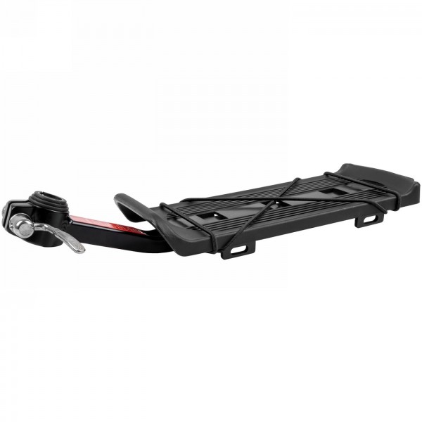 Luggage carrier, for mounting on the seat post, with quick-release, suitable for 25-30 mm, with tensioning strap, max. load 9 kg