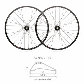 Pair of mtb wheels ready tubeless 35mm x 27.5 shimano 10/11s - 1