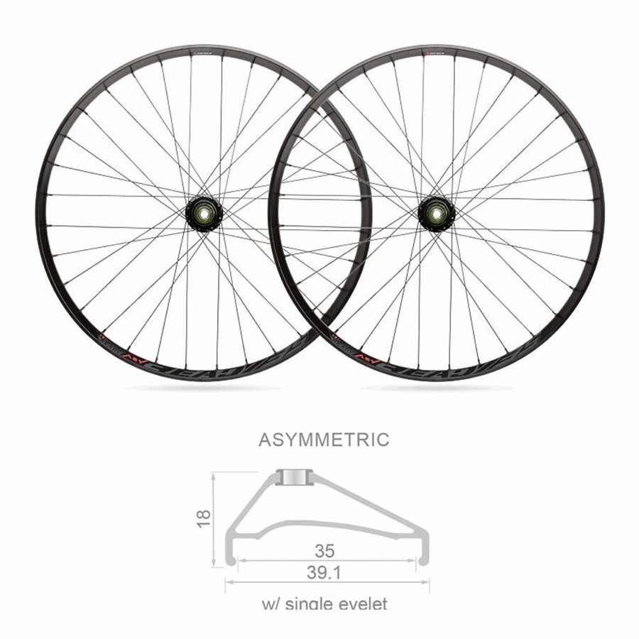 Coppia di ruote mtb ready tubeless 35mm x 27,5 shimano 10/11v - 1 - Ruote complete - 8005586216601