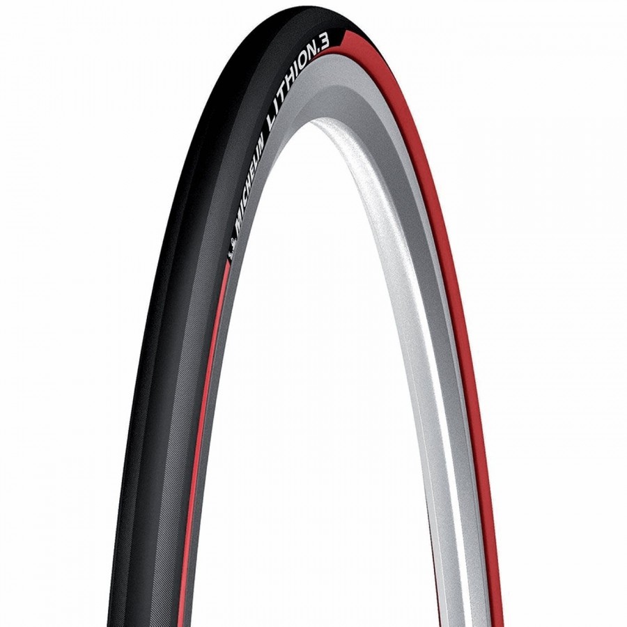 Lithion 3 700x25 tube type performance line tire black/red - 1