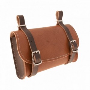 Saddlebag in honey / brown imitation leather - 1