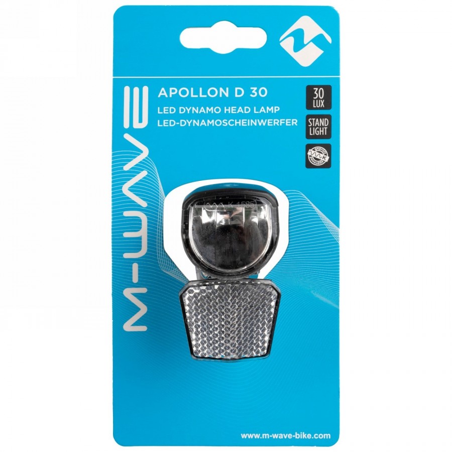 Dynamo front light apollon d 30, 30 lux, 6v/2.4w, with detachable reflector, with holder, with german test mark, at the - 2