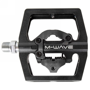 Combination pedal m-wave freedom clipless, cnc-milled aluminium body, single-sided click system (compatible with shimano spd cle