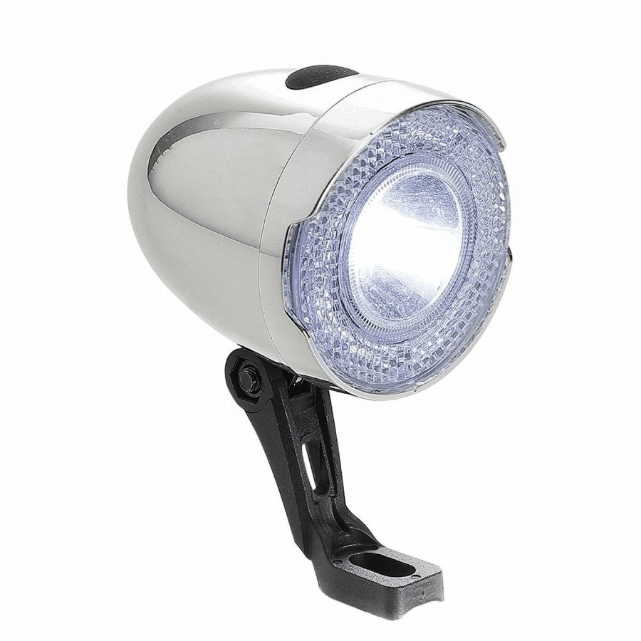 Battery-powered front light 1 led 60 lumens - attachment to the frame - 1