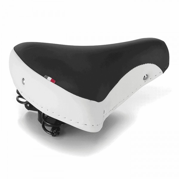 Selle pliante noire/blanche avec ressorts - 1