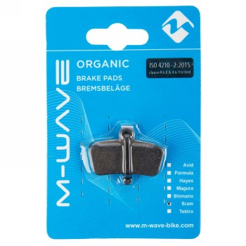 Brake pads, organic, for disc brakes avid: elixir 7/9 trail, xo trail, sram: g2 r/rs/rsc/ultimate, guide t, level - 2