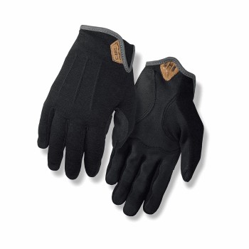 Gants longs en laine noire taille L - 1