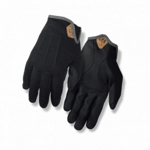 Long d'wool gloves in black wool size L - 1