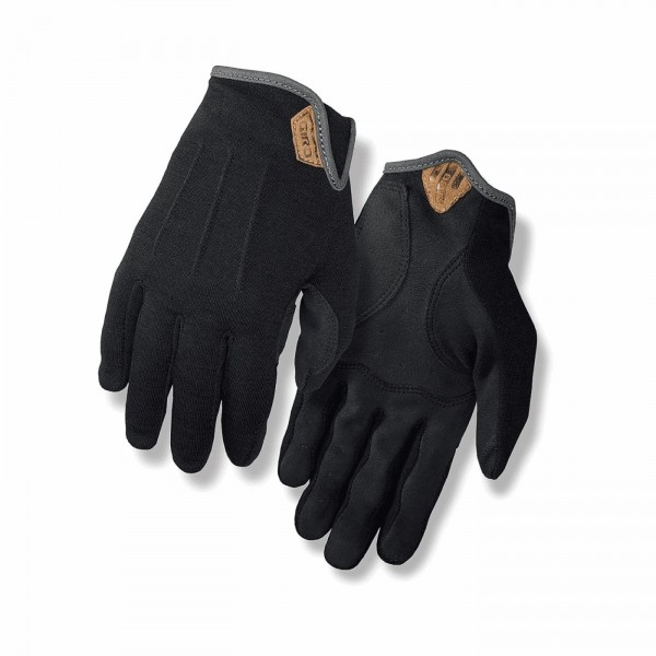 Gants longs en laine noire taille L - 1