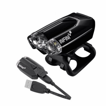 Luz luz frontal lava 2 led luz blanca usb color negro - 1