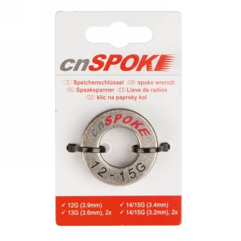 Clé à rayons cn-spoke, acier, 3.2 mm (14/15g), 3.4 mm (14/15g), 3.6 mm (13g), 3.9 mm (12g), sur carte - 3