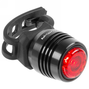 feu arrière usb, m-wave 'apollon mini a usb', boîtier noir en alu, 1x0,5w led lentille rouge, sous blister - 1