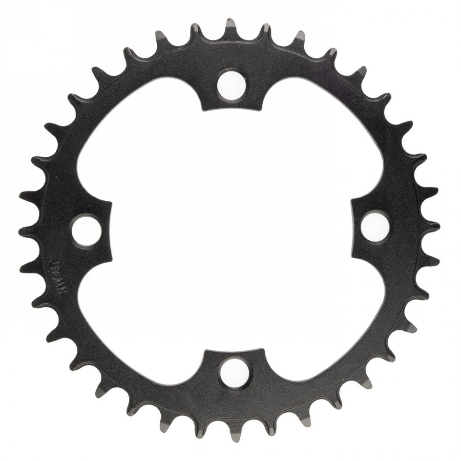 E-bike chainring - narrow wide, alu, bolt circle 104mm, 36 teeth, for 1/2' x 3/32' and 11/128', black, with samox euro hole card