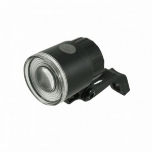 Rundes batteriebetriebenes 1-LED-Frontlicht am Gepäckträger/Gabel oder Lenker - 1