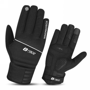 Guantes largos de invierno negros windprotech talla m - 1