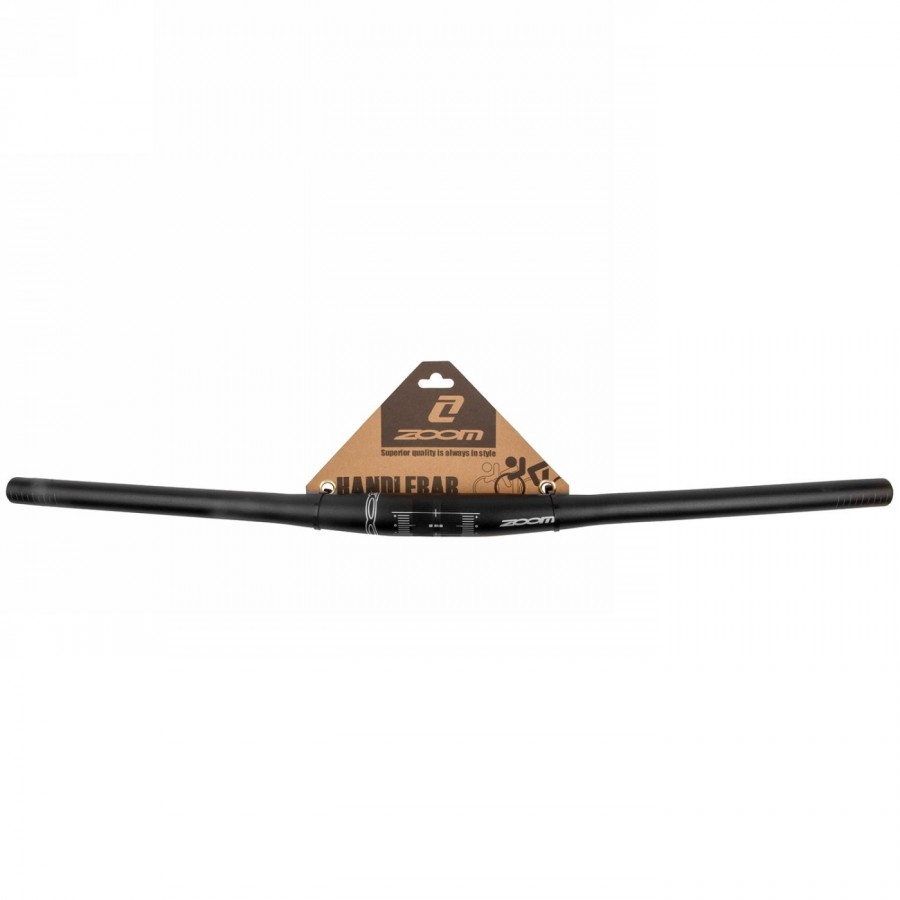 Guidon VTT 'flat on top-29' zoom, alu, noir mat, 680 mm, serrage 31.8 mm, 9 °, sur carte - 2