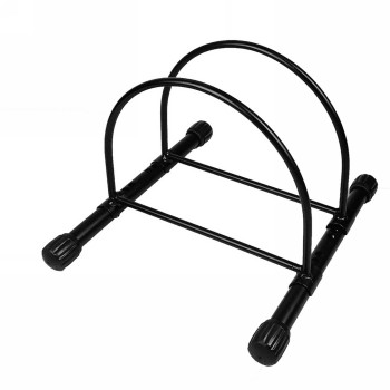 Adjustable and demountable 1-place floor mounted bike rack - 1