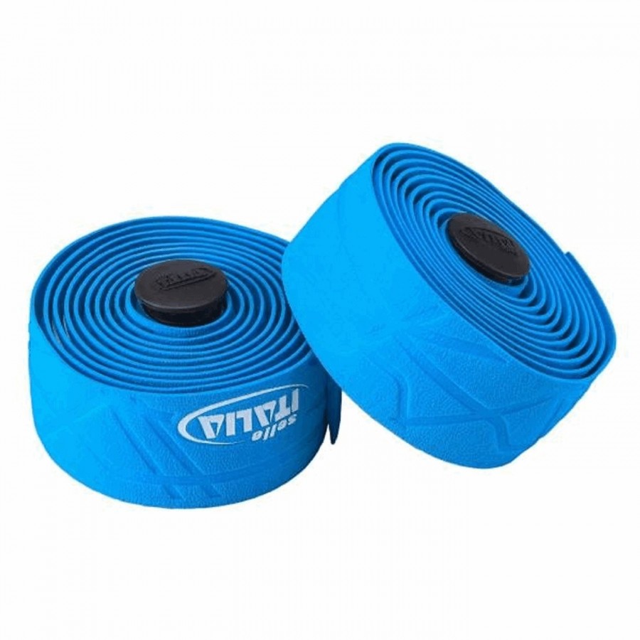 Smootape granfondo handlebar tape blue + black cap - 1