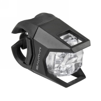 Set di mini lampade a led, m-wave 'hunter', alloggiamento nero con supporto in silicone, 3 funzioni, 1 set 1 x 2 led bianchi + 1