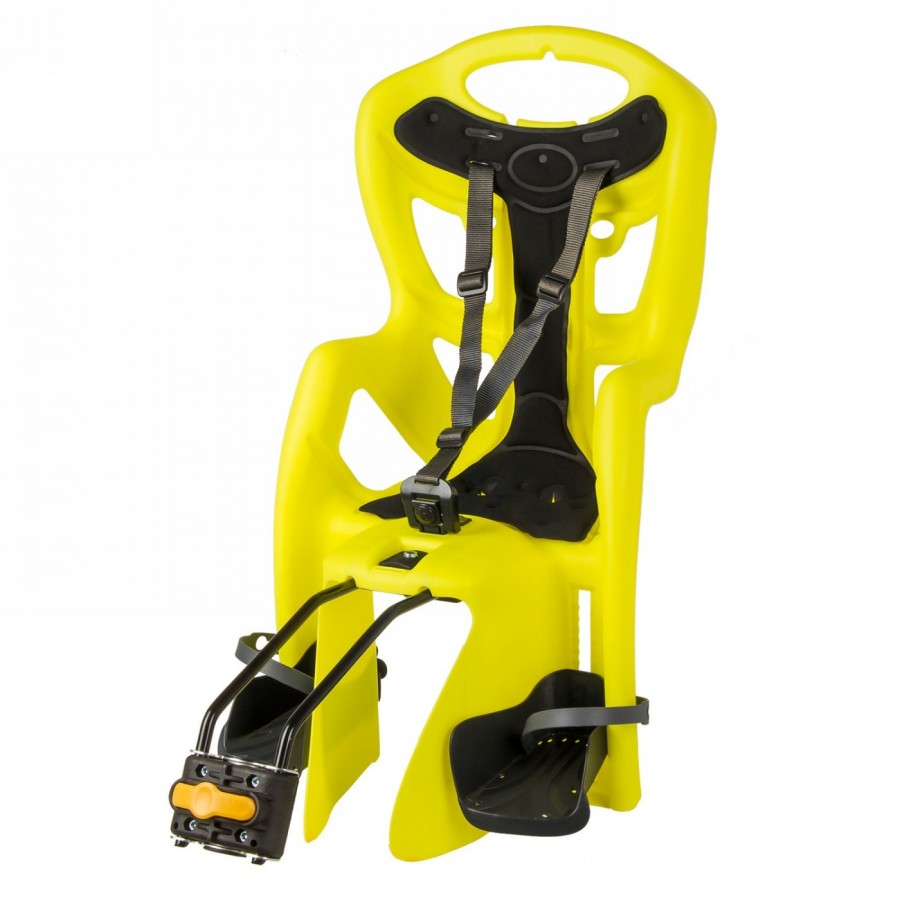 Asiento infantil, para la parte trasera, fijación al tubo del asiento, amarillo neón - 1