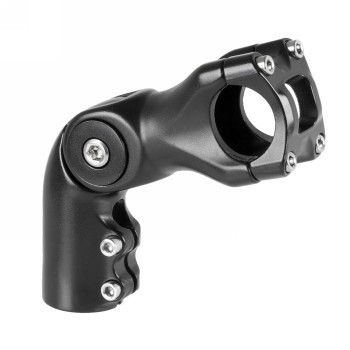 Ahead handlebar stem, aluminium, adjustable from -25°-90°, ext. 85 mm, for 31.8 mm handlebars, for 1.1/8' (28.6 mm), black, in p