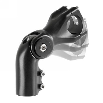 Ahead handlebar stem, aluminium, adjustable from -25°-90°, ext. 85 mm, for 31.8 mm handlebars, for 1.1/8' (28.6 mm), black, in p