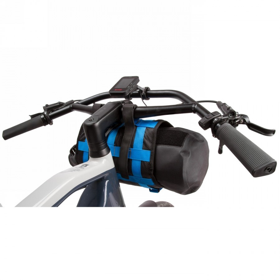 guidon trekking double bar m-wave, alu, noir, 660 mm, serrage 31.8 mm, coudé à 45°, déport 120 mm,mv - 2