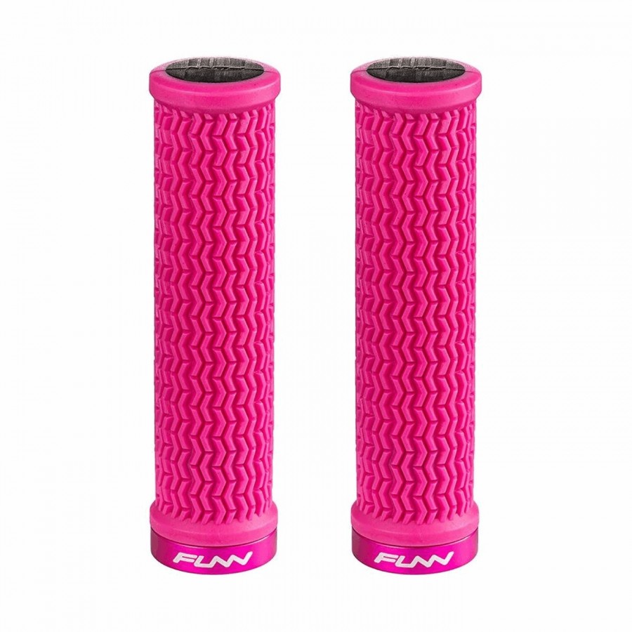 Holeshot 31mm grips with pink aluminum collar - 1