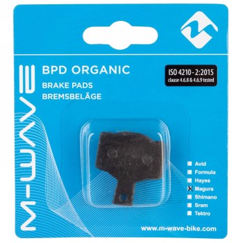 Brake pads, organic, for disc brakes magura ct 4/fm and mt series 'mt sport, trail, 2/4/6/8', without spring, 1 pair for - 2