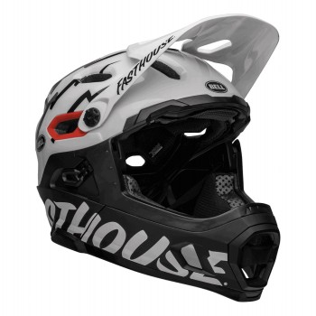 Casco super dh nero/bianco integrale taglia 55/59cm - 4 - Caschi - 0768686469053